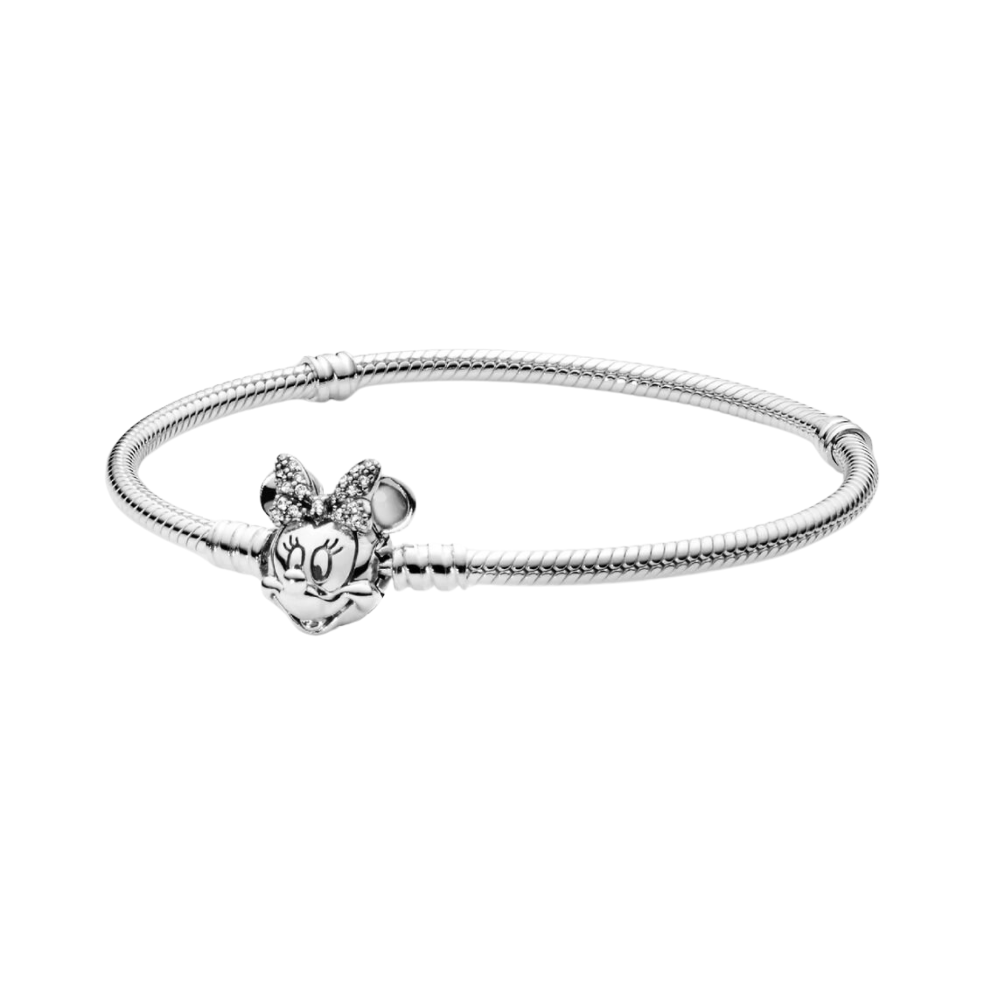 Pulsera Pandora Moments en plata de ley Retrato de Minnie Brillante - Bijuvera