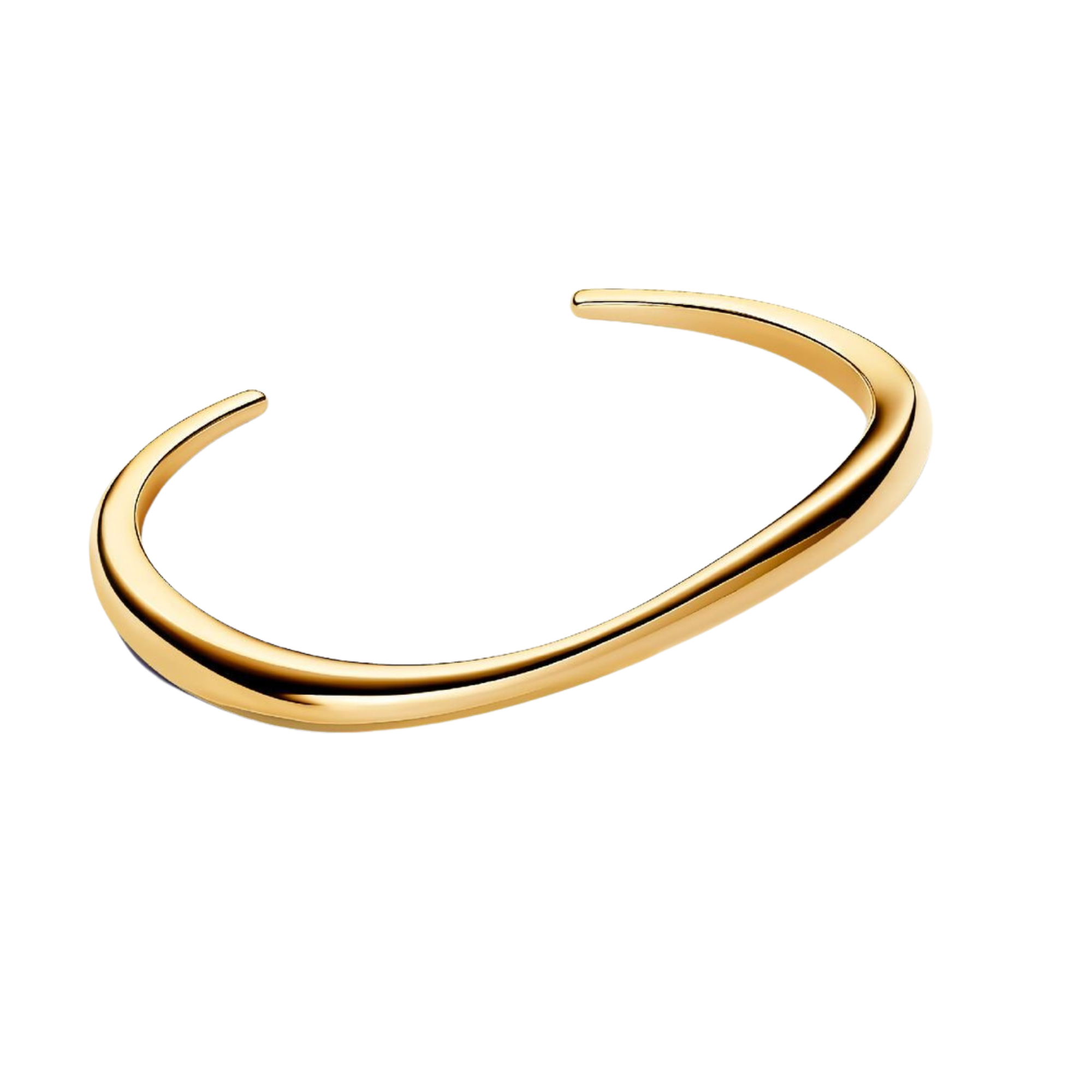 Bracelet Pandora Rigide Ouverte Forme Organique - Bijuvera