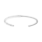 Pandora Rigid Bracelet Pandora Signature I-D Open Silver Color - Bijuvera