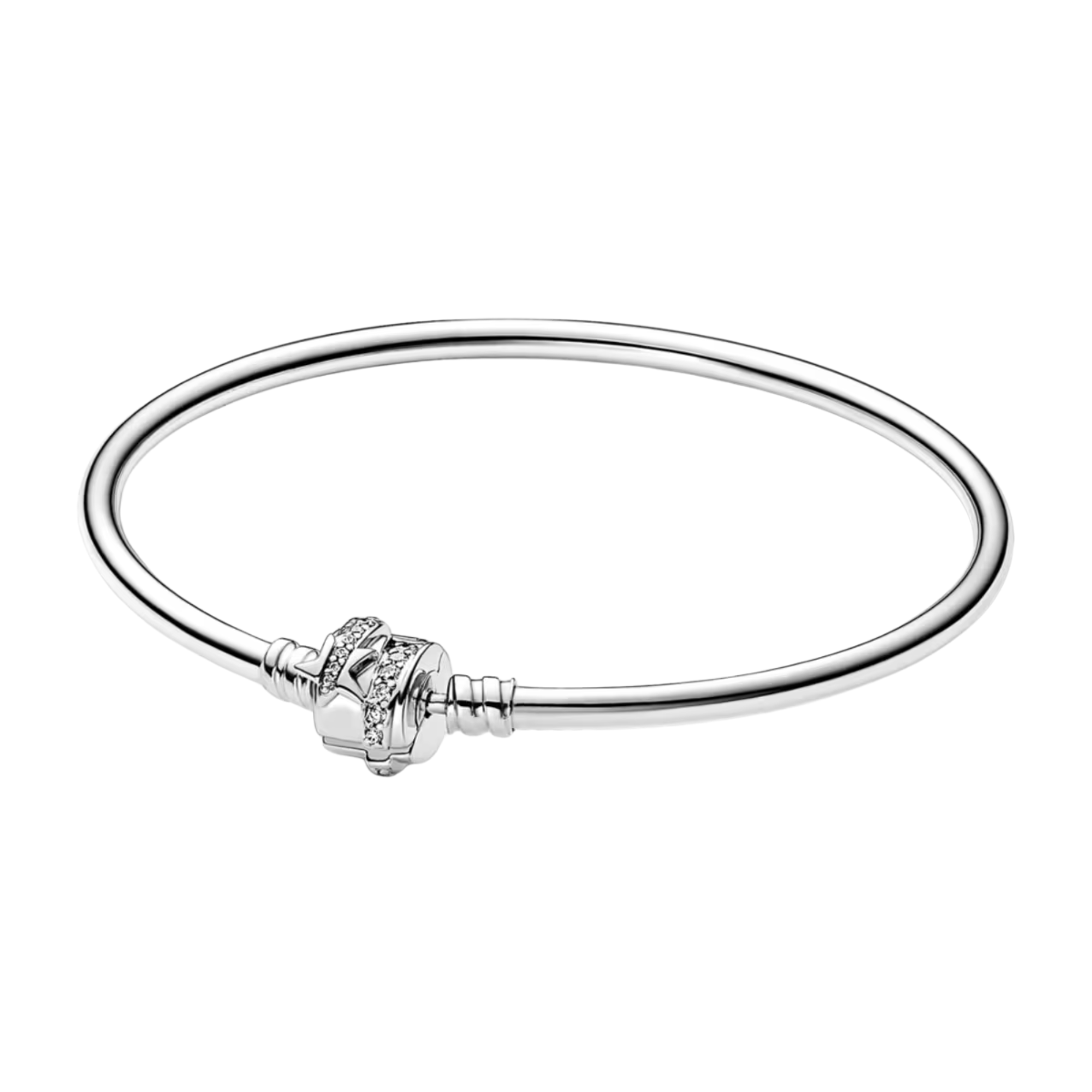 Pandora Rigid Silver Moments Bracelet Shooting Star Clasp - Bijuvera