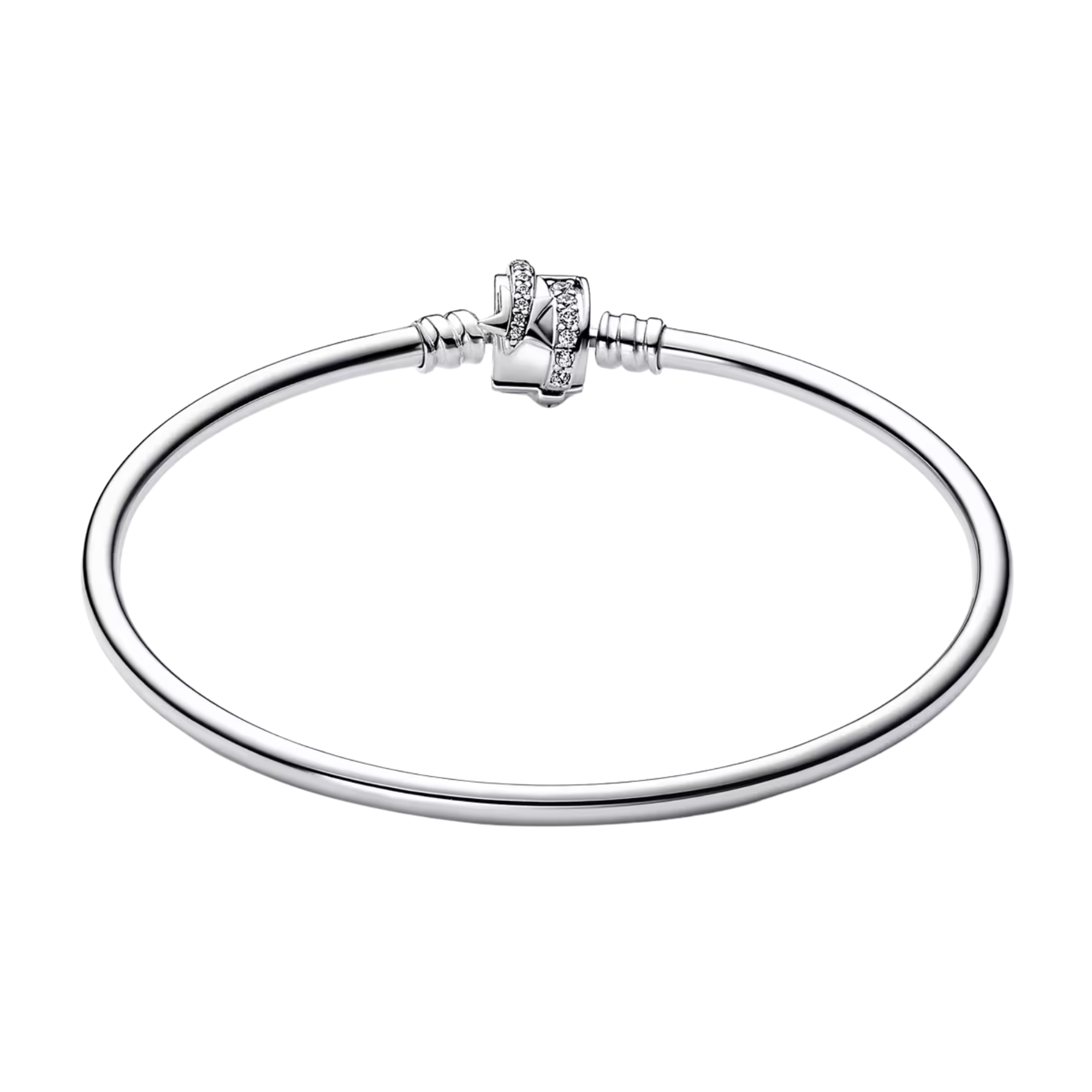 Pandora Rigid Silver Moments Bracelet Shooting Star Clasp - Bijuvera