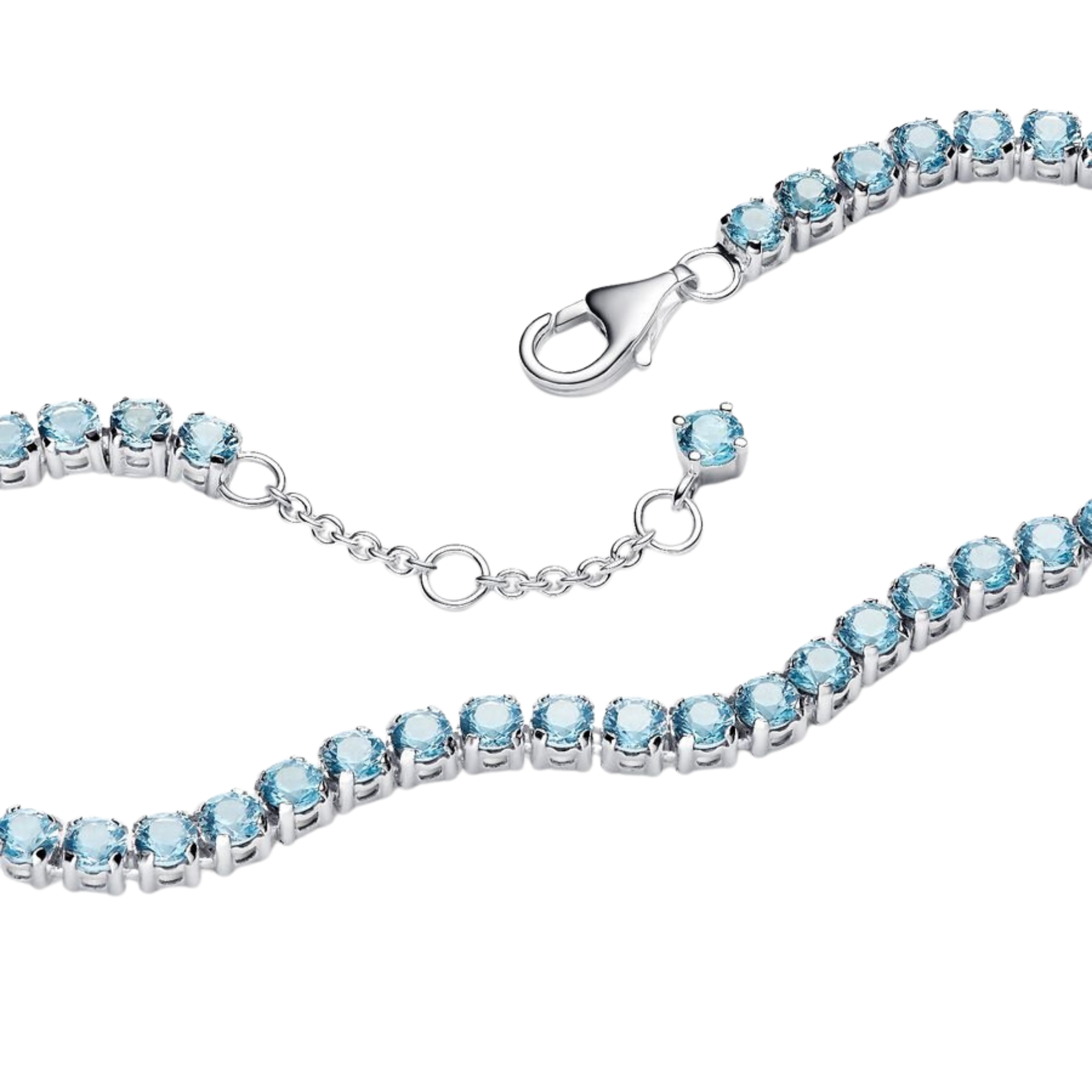 Pulsera Pandora Tenis Azul Claro Brillante - Bijuvera