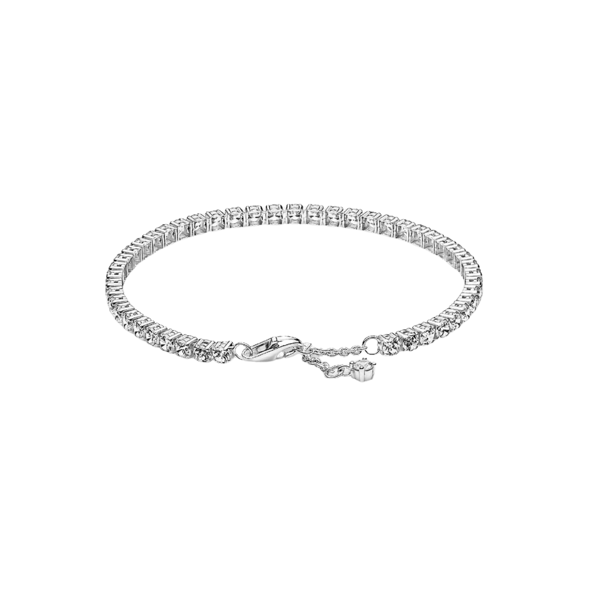 Sparkling Pandora Tennis Bracelet in Silver - Bijuvera