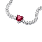 Pandora Red Sparkling Heart Tennis Bracelet - Bijuvera