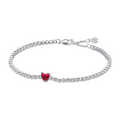 Pandora Red Sparkling Heart Tennis Bracelet - Bijuvera