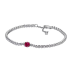 Pandora Tennis Armband Rode Ronde Steen in Pave - Bijuvera