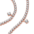 Pandora Tennis Armband Druppels met Glitters in Roze Goud - Bijuvera