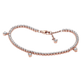 Pandora Tennis Armband Druppels met Glitters in Roze Goud - Bijuvera