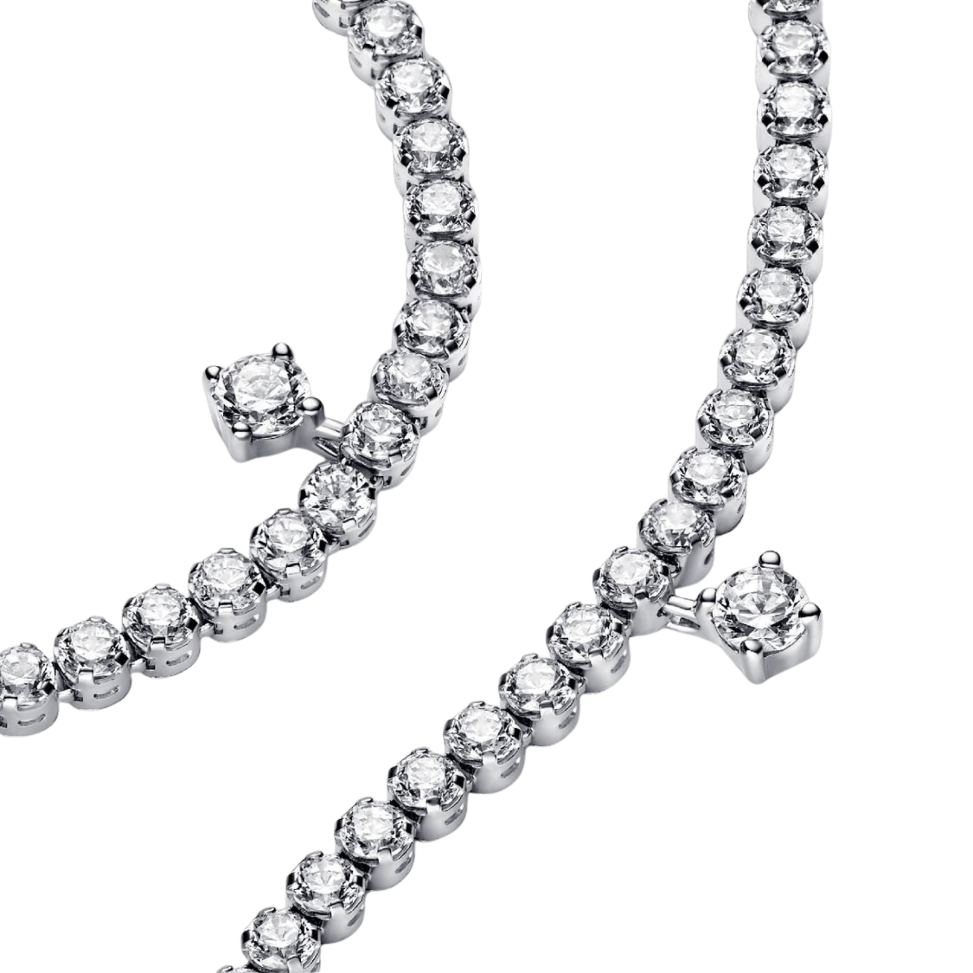 Pulsera Pandora Tenis Gotas Brillantes en Plata - Bijuvera