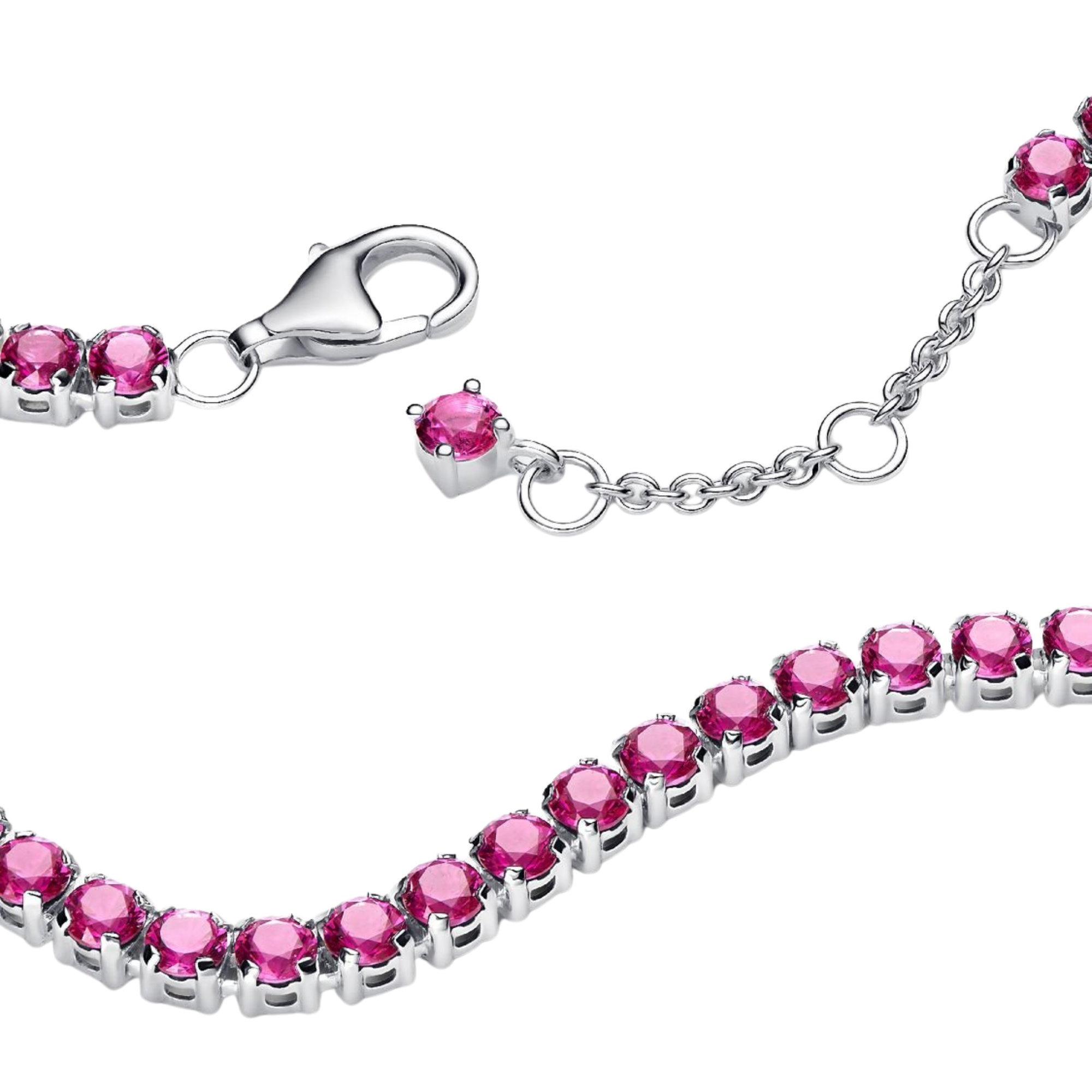 Pulsera Pandora Tenis Rosa Brillante - Bijuvera