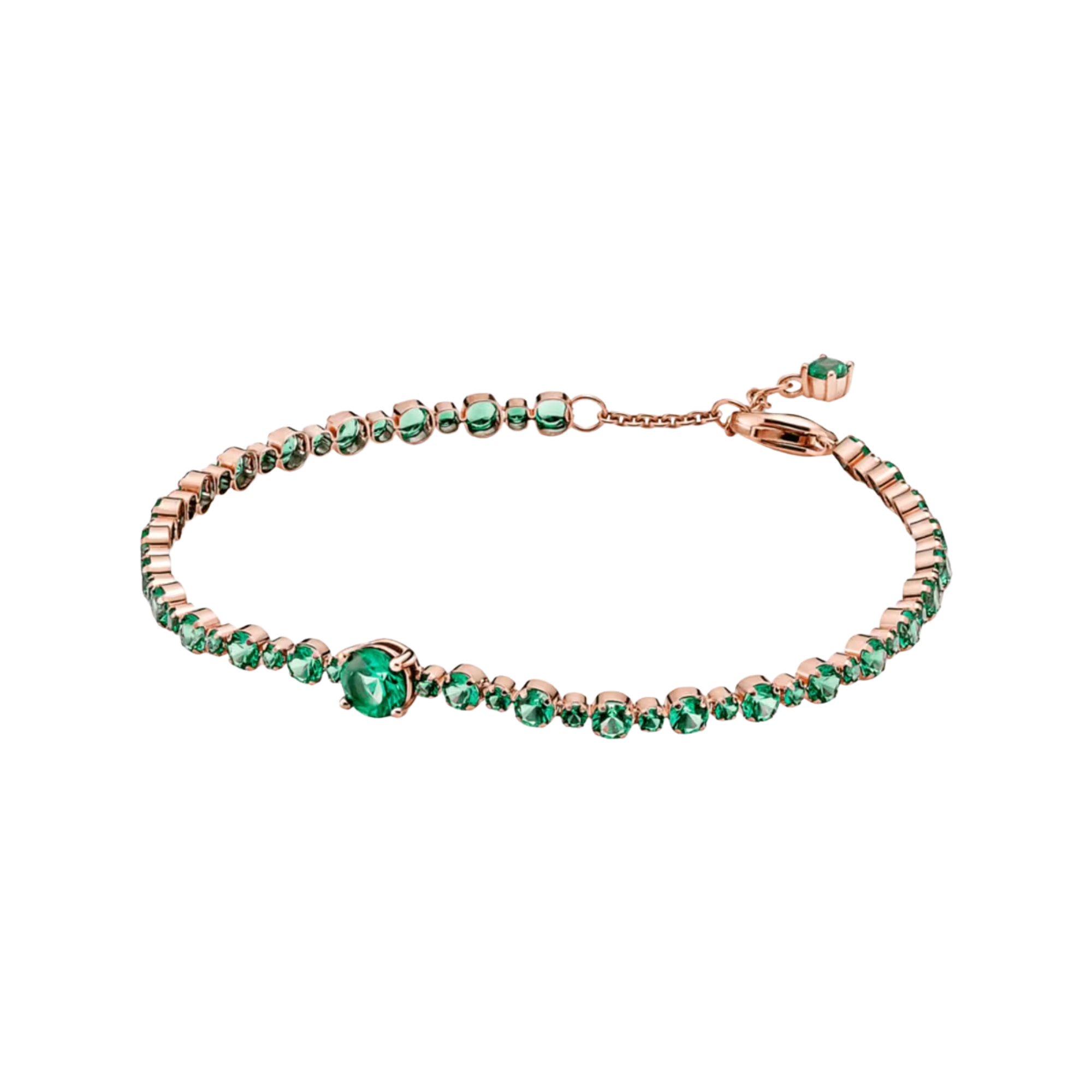 Pandora Green Stone Pave Bracelet - Bijoux Box