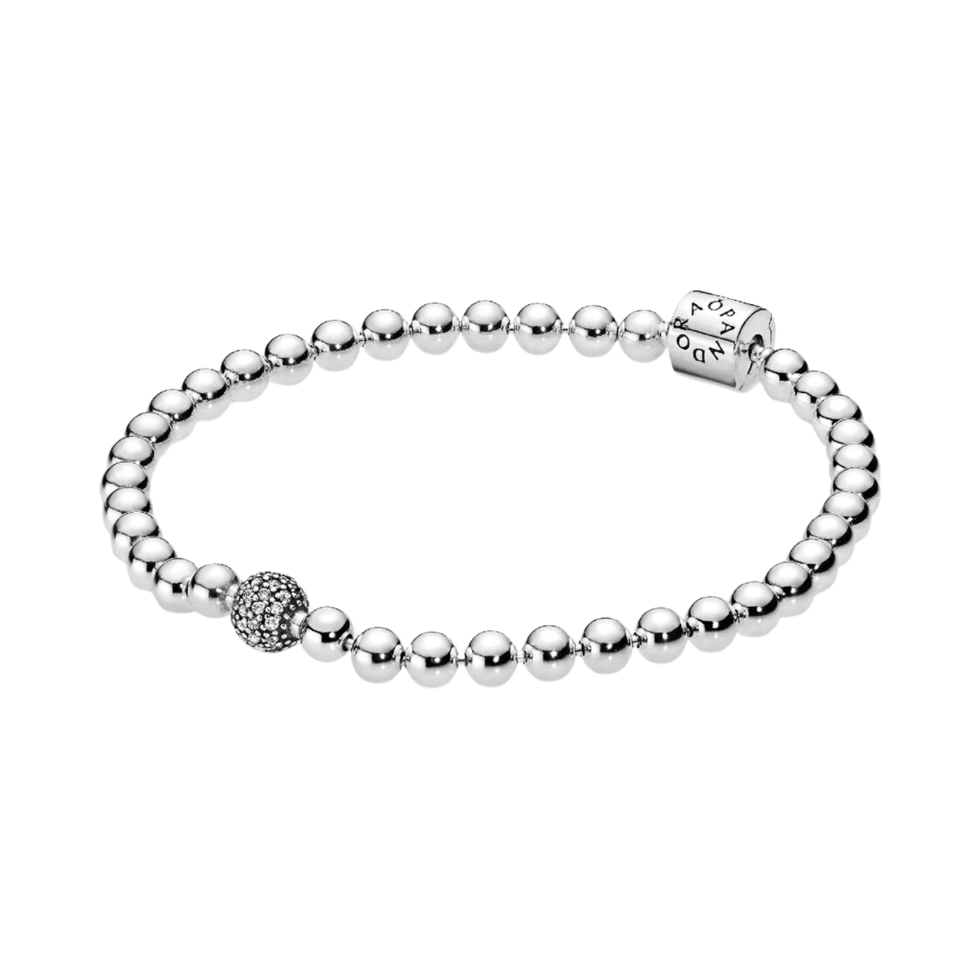 Bracciale Pandora con perle e pavé - Bijuvera