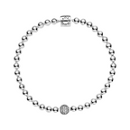 Bracciale Pandora con perle e pavé - Bijuvera