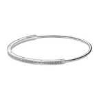 Pulsera Pandorae Rígida Pandora Signature I-D Pavé - Bijuvera
