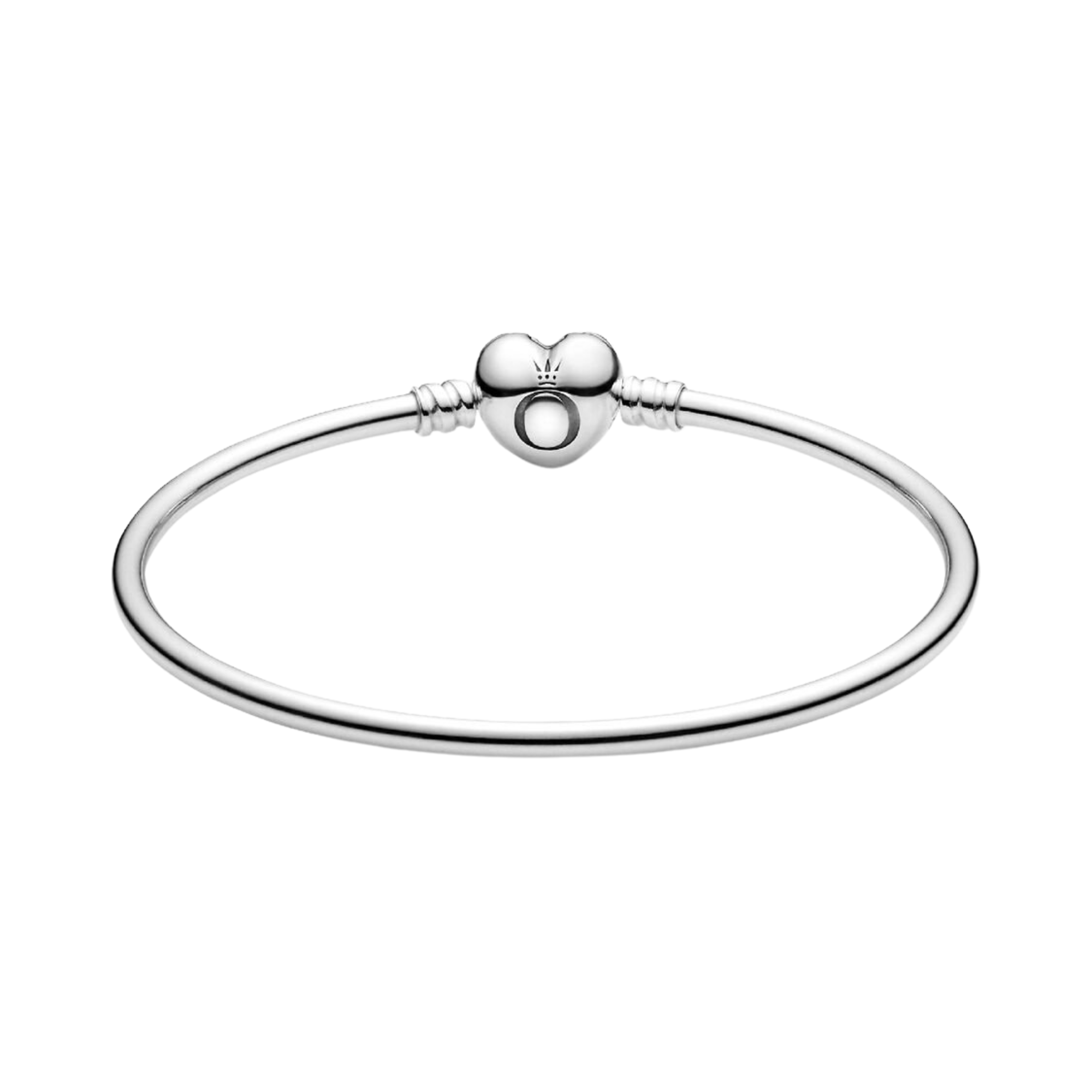 Pulsera Pandora rígida Moments en plata de ley con cierre Corazón para charms - Bijuvera