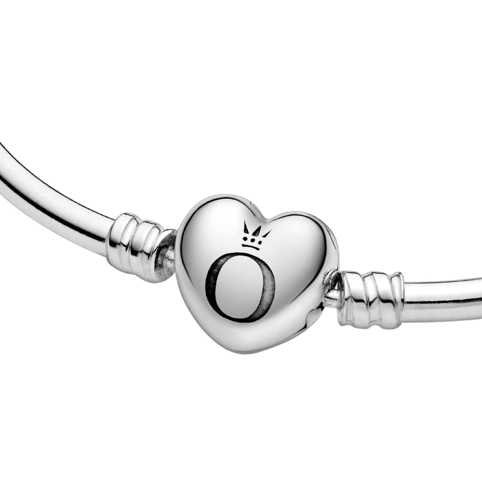 Pulsera Pandora rígida Moments en plata de ley con cierre Corazón para charms - Bijuvera
