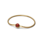 Pulsera Pandora Cadena de serpiente con cierre Rosa Encantada de La Bella y la Bestia - Bijuvera