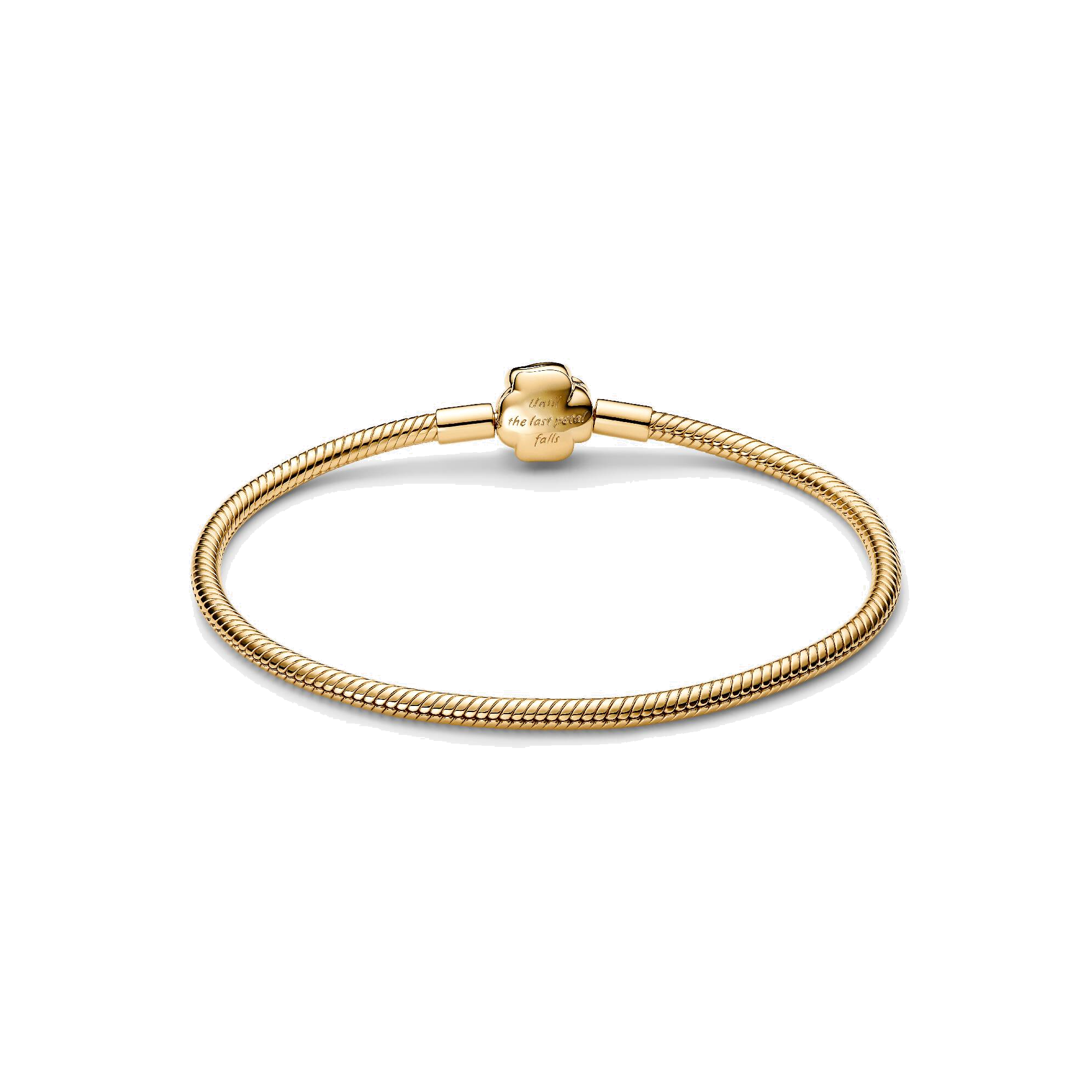 Pulsera Pandora Cadena de serpiente con cierre Rosa Encantada de La Bella y la Bestia - Bijuvera