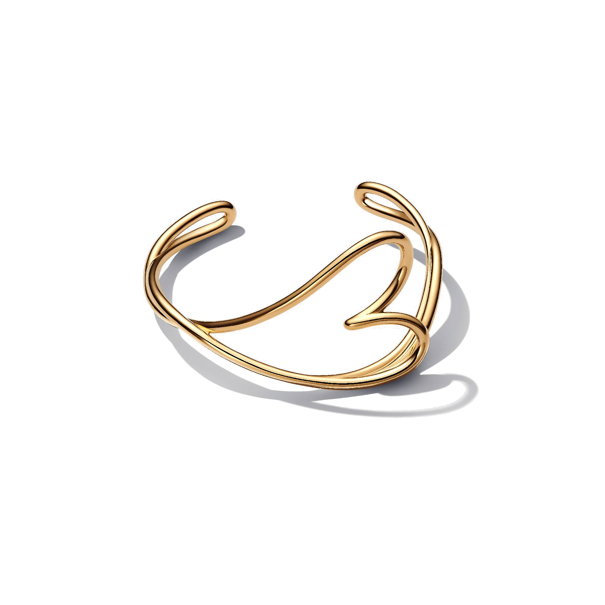 Pulsera Pandora Rígida Corazón Forma Orgánica - Bijuvera