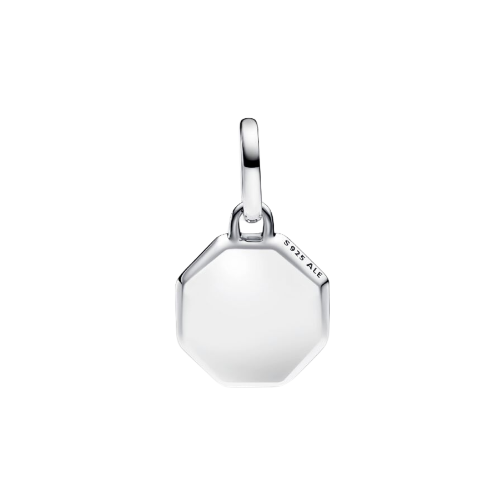Pandora ME Mini-Charm gravierbares Medaillon Türkis aus Sterling-Silber