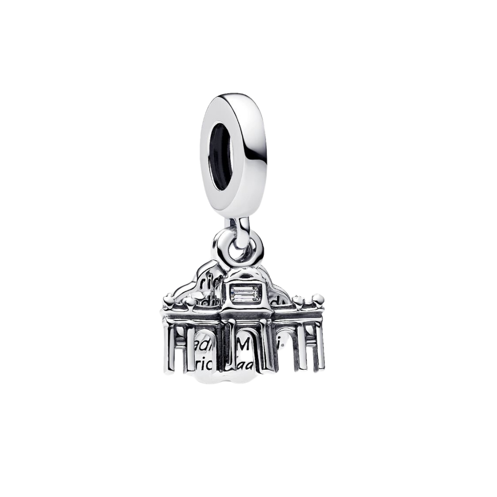 Charm Colgante Pandora Puerta de Alcalá en Plata de Primera Ley