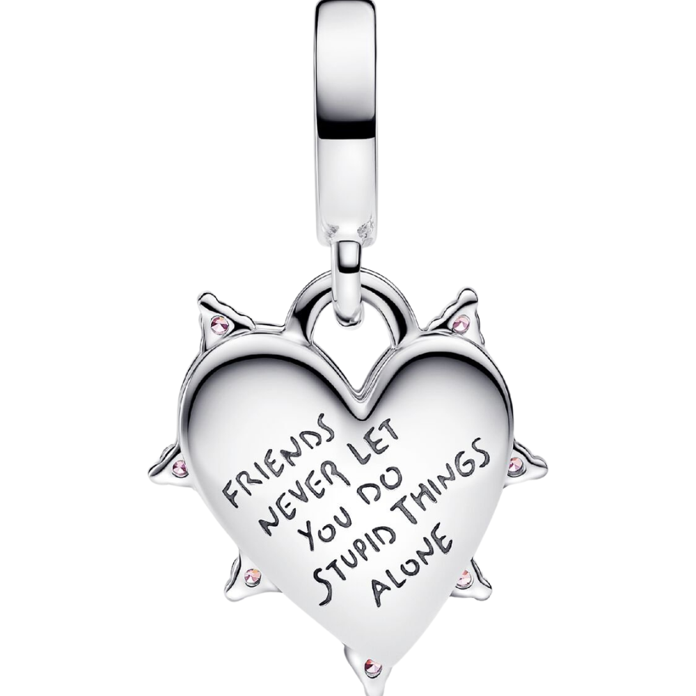 Charm Pandora Pendentif Double Amitié Opalescent en Argent Sterling
