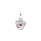 Charm Pandora Colgante Círculo Eternity Rojo – Plata de Primera Ley