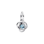 Pandora Charm Anhänger Ewigkeit Kreis Aquamarin – Sterling-Silber