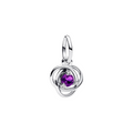 Charm Pandora Pendentif Cercle Éternité Violet – Argent de Première Loi