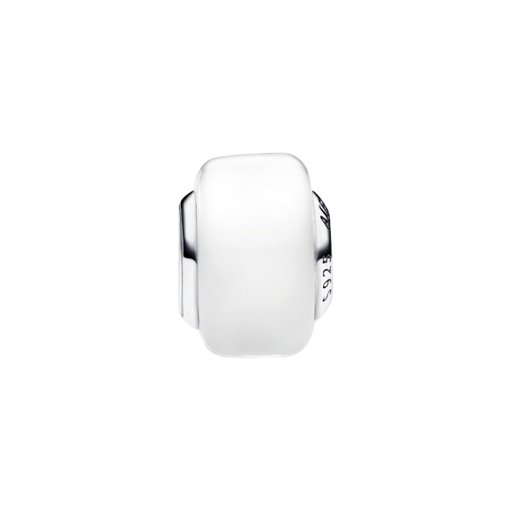Mini Charm Pandora Murano Kristal Wit – Sterling Zilver 925