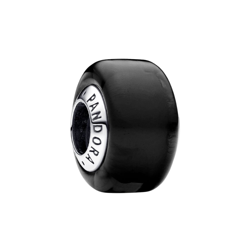 Mini Charm Pandora Cristal de Murano Noir – Argent Sterling 925