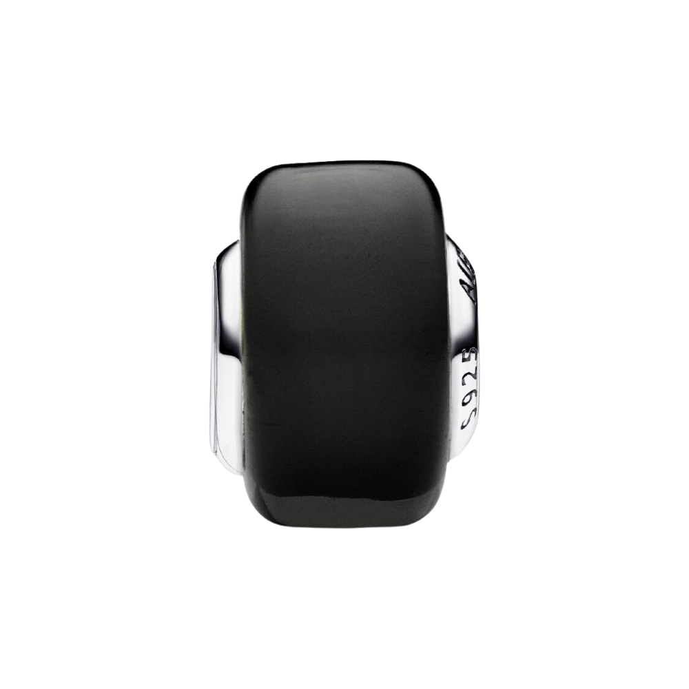 Mini Charm Pandora Cristal de Murano Noir – Argent Sterling 925