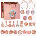Calendario Adviento Joyas Bola de Nieve Oro Rosa – Pulsera y Charms