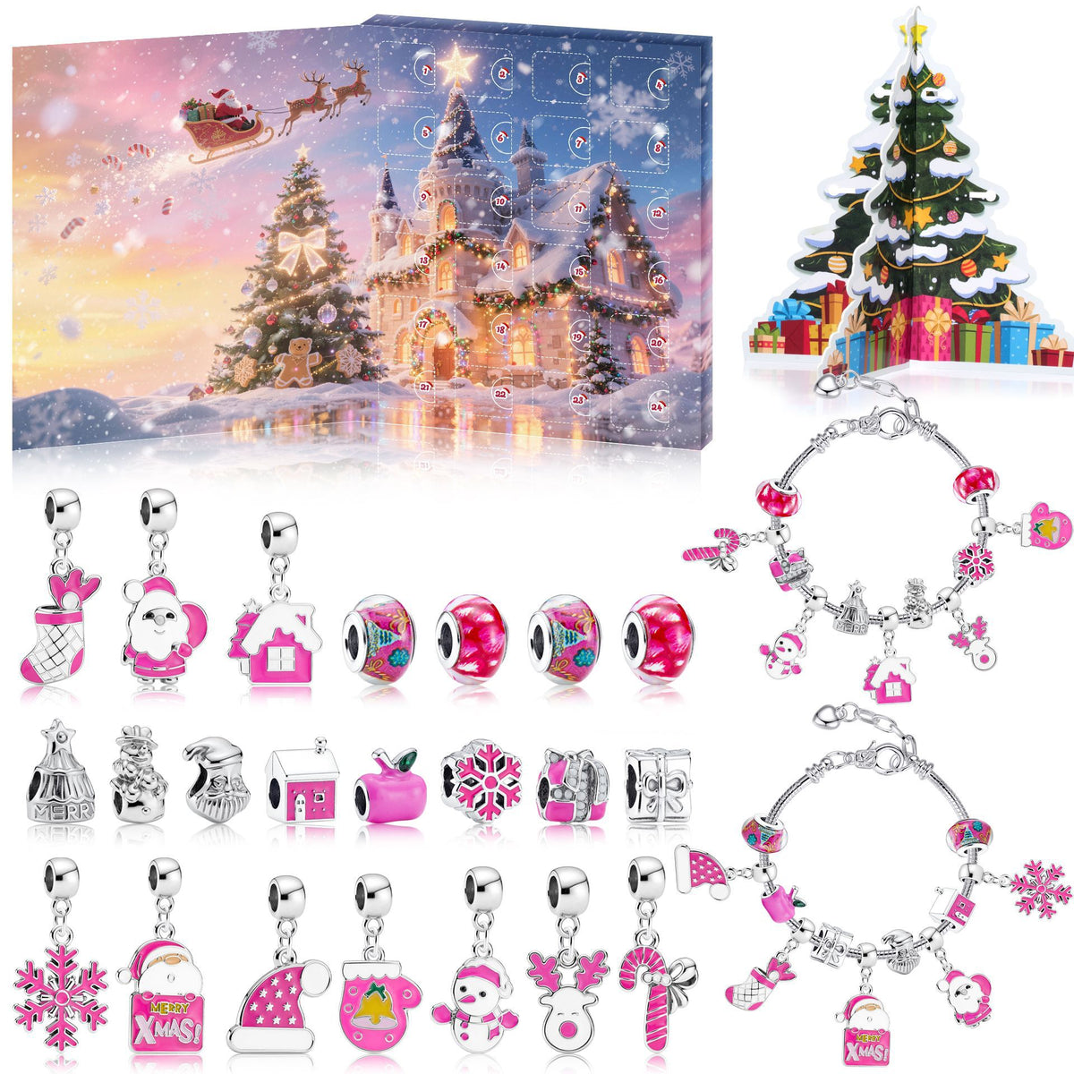 Calendario Adviento Joyas Castillo Nevado Rosa Fucsia