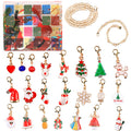 Calendario Adviento Joyas Charms con Mosquetón y Cadenas Doradas