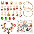 Calendario Adviento Joyas Dorado Navideño Esmaltado – Pulsera y Charms