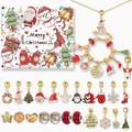 Calendario Adviento Joyas Merry Christmas Dorado con Collar
