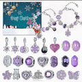 Calendario Adviento Joyas Merry Christmas Morado – Pulsera y Charms