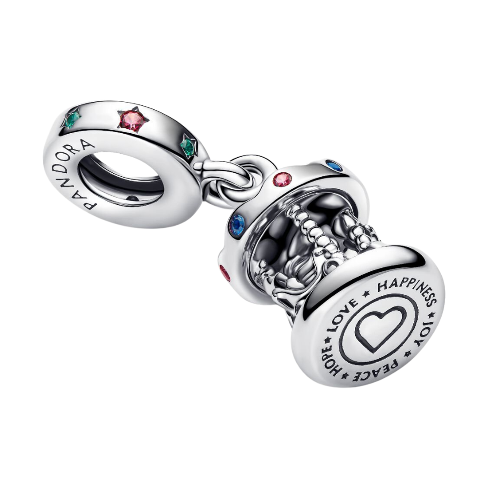 Charm Colgante Pandora Carrusel Giratorio Plata de Ley 925