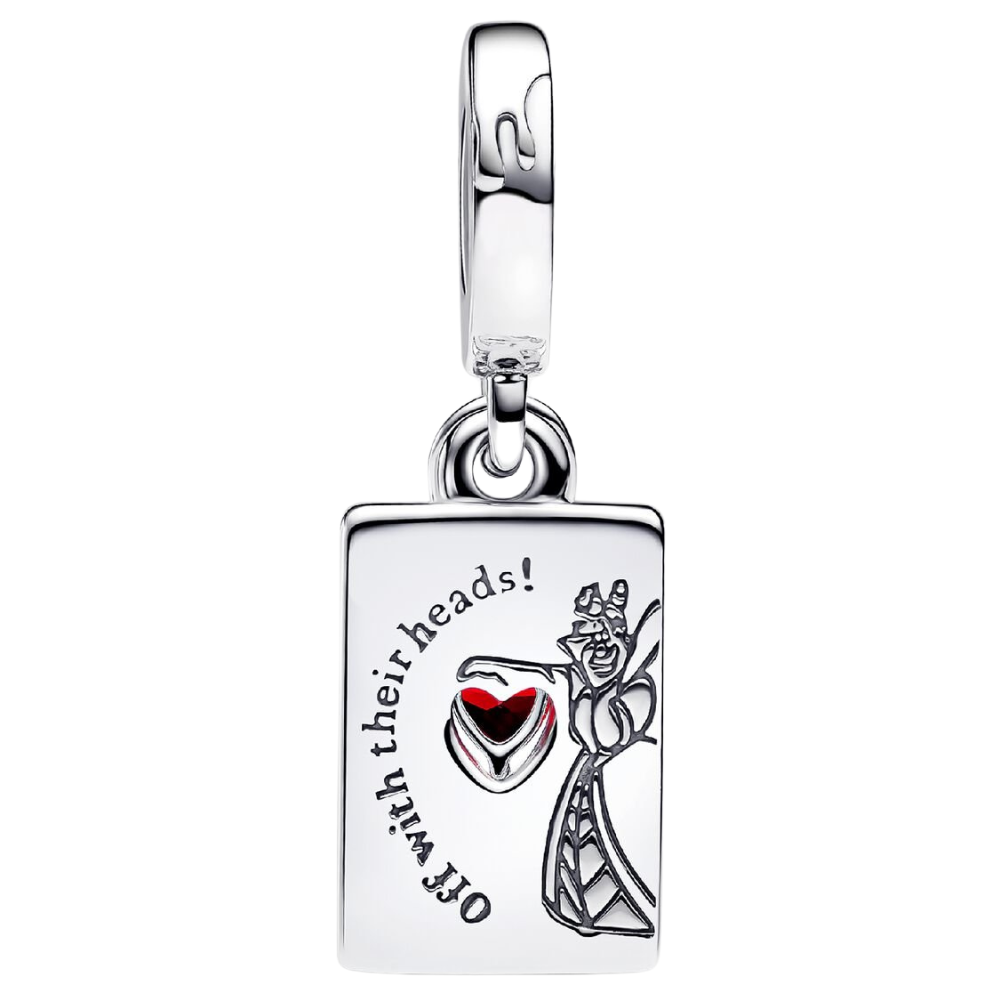 Charm Pandora Colgante Doble Reina de Corazones de Disney en Plata de Primera Ley