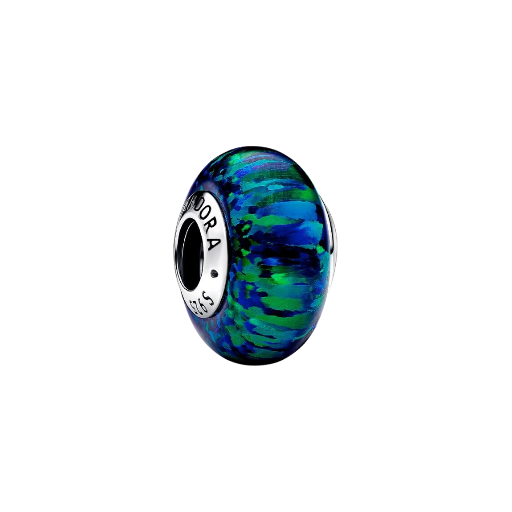 Charm Pandora Verde Opalescente – Plata de Primera Ley