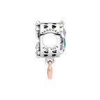 Pandora Ohana Lilo & Stitch Disney 925 Sterling Silver 14k Rose Gold Plated Charm