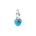 Charm Mini Hangertje Pandora Hart in Turquoise en 925 Zilver