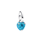 Charm Mini Hangertje Pandora Hart in Turquoise en 925 Zilver