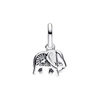 Charm Mini Colgante Pandora Elefante Azul Turquesa en Plata de Primera Ley