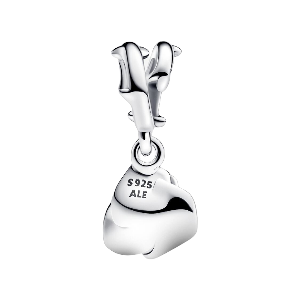 Charm Pandora Hangende Roze Bloem in 925 Zilver