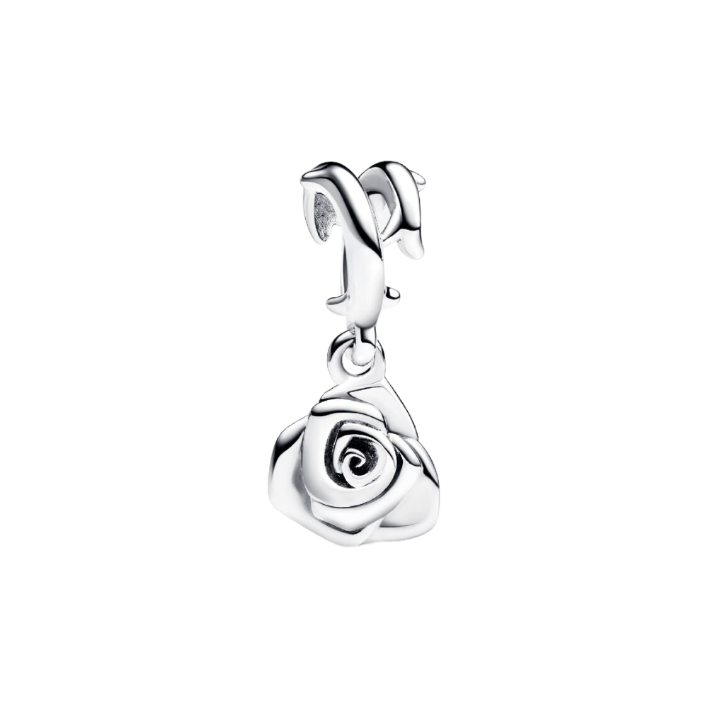 Charm Pandora Hangende Roze Bloem in 925 Zilver