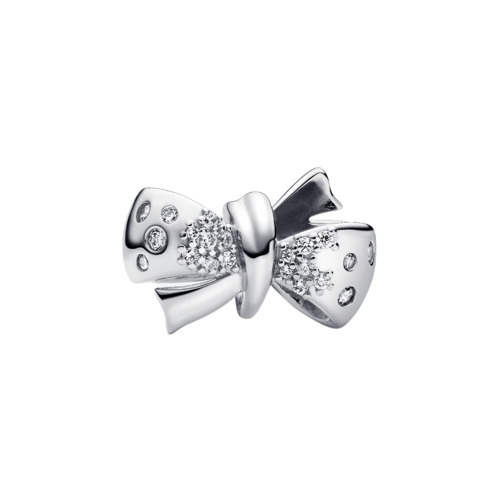 Pandora Charm Glitzernde Schleife Sterling-Silber 925 mit Zirkonia