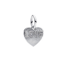 Charm Pandora Hangend Graveren Hart Liefde – Zilver van Eerste Wet