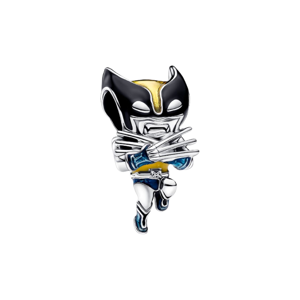 Charm Pandora Wolverine van Marvel in Eerste Wet Zilver